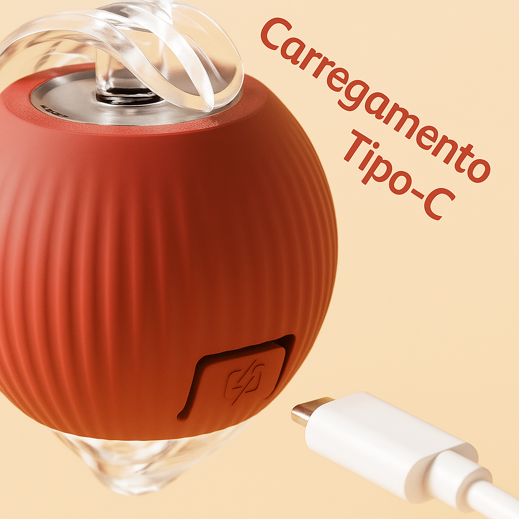 Brinquedo Interativo para Gato com Bola Rolante e Cauda