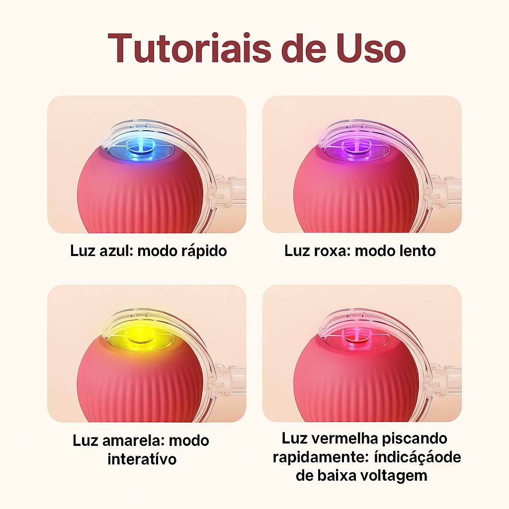 Brinquedo Interativo para Gato com Bola Rolante e Cauda